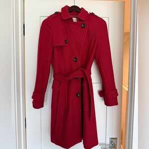 Banana Republic Vibrant Red Trench Coat